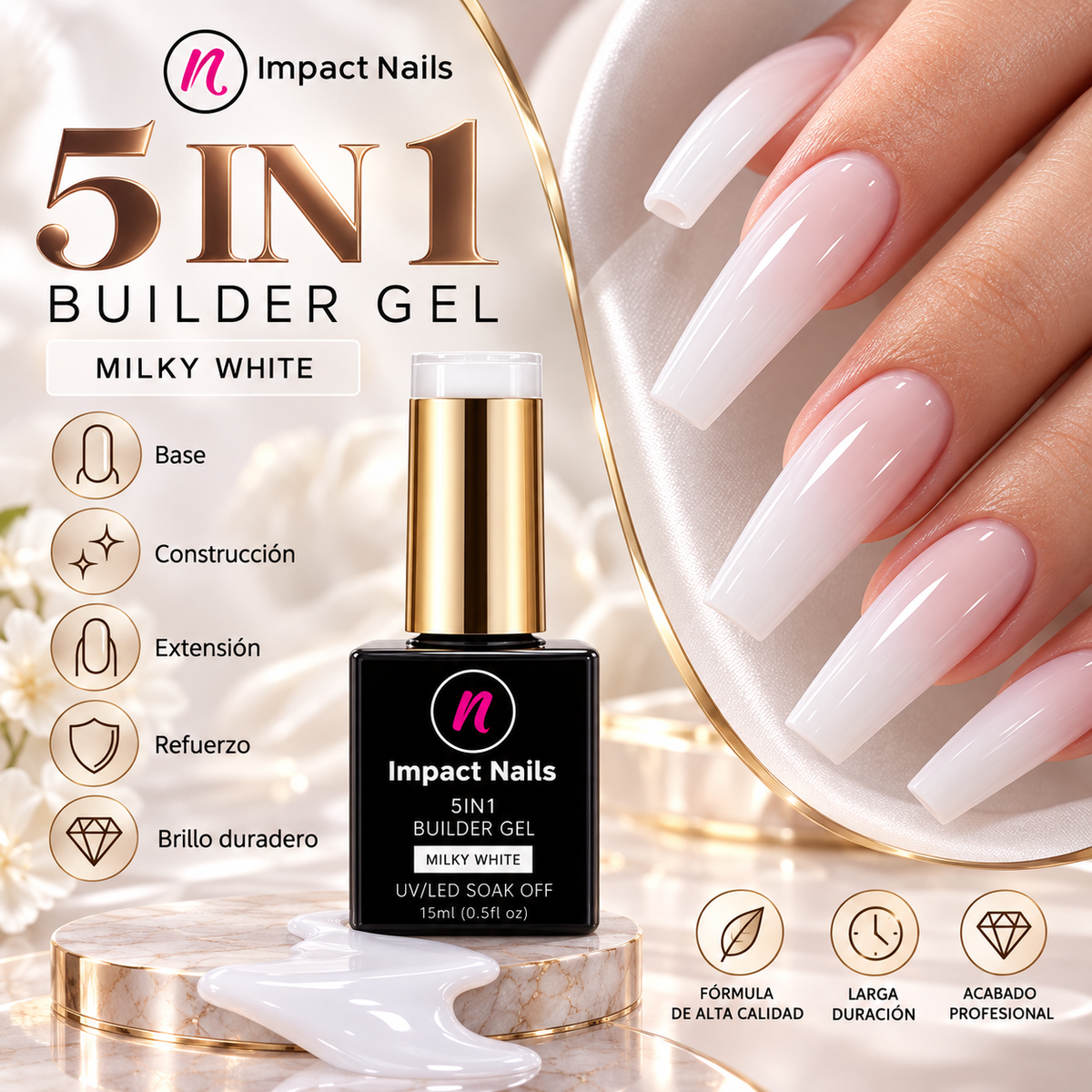 Builder Gel Milky White.