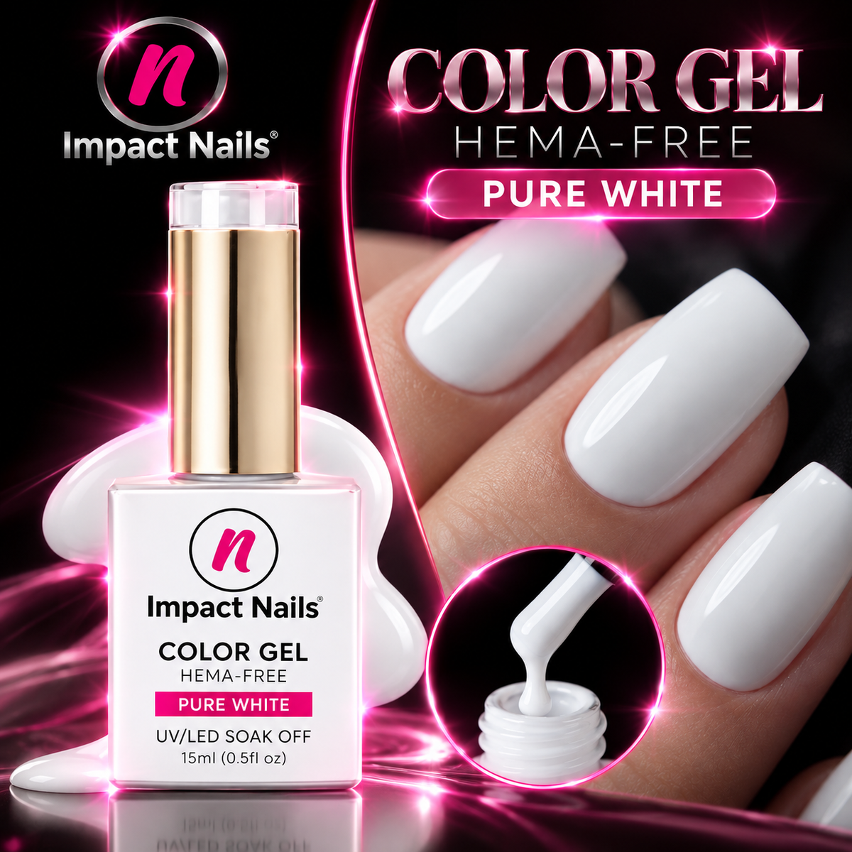 Pure White Gel Color.