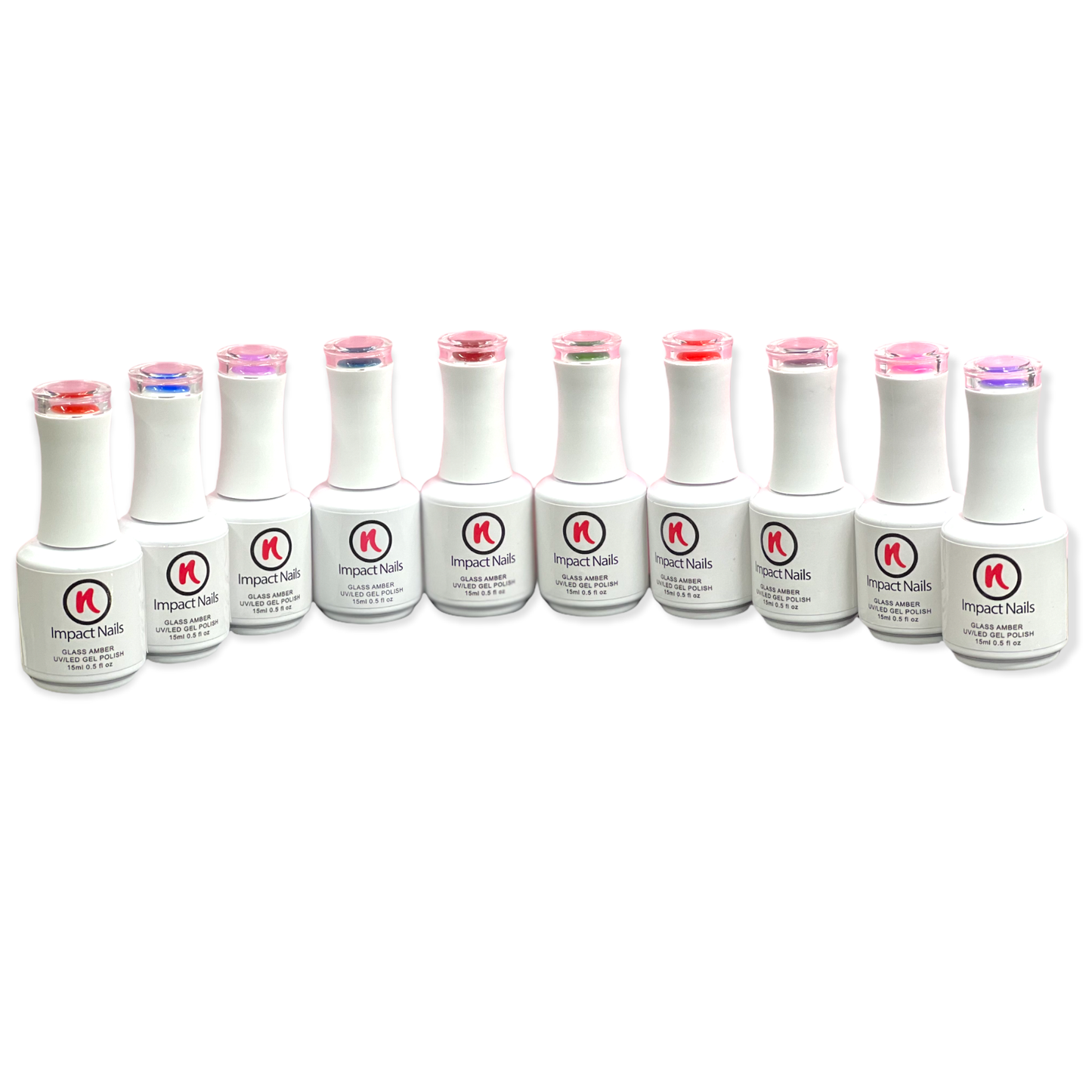 10 Color Glass Amber Polish Collection