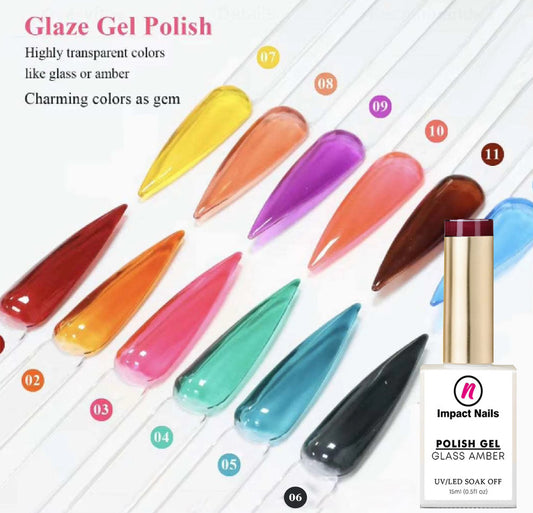 Glass Amber Gel Polish
